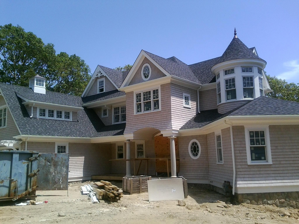 Seamless Gutter on front of Private Residence in Falmouth
