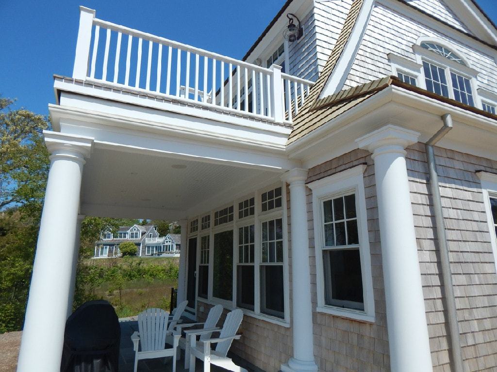 Fiberglass Gutter on Guest House in Chatham, Ma on Cape Cod