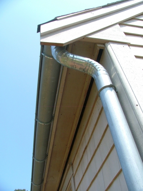 Half Round Galvanized gutter and downspout